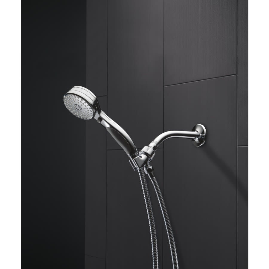 Universal Showering Components 2.5 GPM Multi Function Hand Shower Package - Includes Hose and Wall Supply