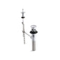 Non-Exposed Standard Pop-Up Drain With External Button, 1-1/4 in, Polished Chrome, Solid Brass Drain, Includes Lift Rod