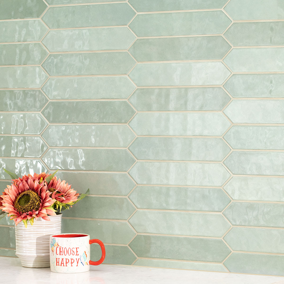 Renzo Jade Pickett Wall Tile