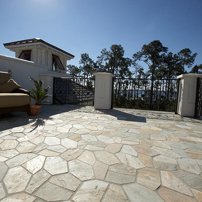Slate Golden Sun Square, Natural Cleft 12X12
