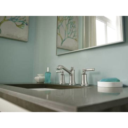 Double Handle Widespread Bathroom Faucet from the Dartmoor Collection - Pop-Up Drain Included