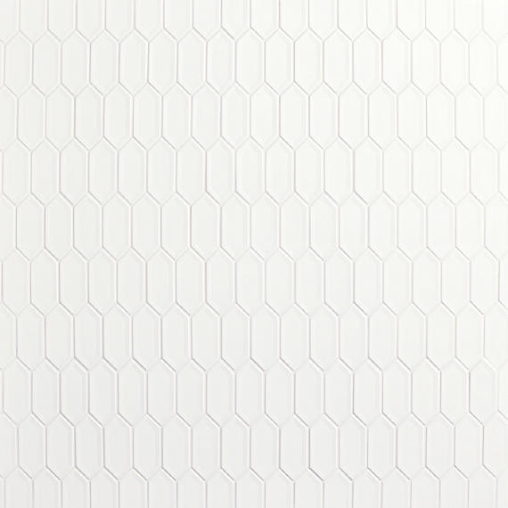 Luminique Arctic White Rectangle, Fluted 12X24 Glossy