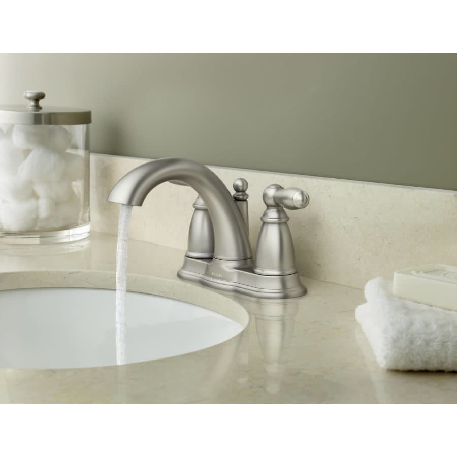 Brantford Double Handle Centerset Bathroom Faucet - Pop-Up Drain Assembly and Valve Included