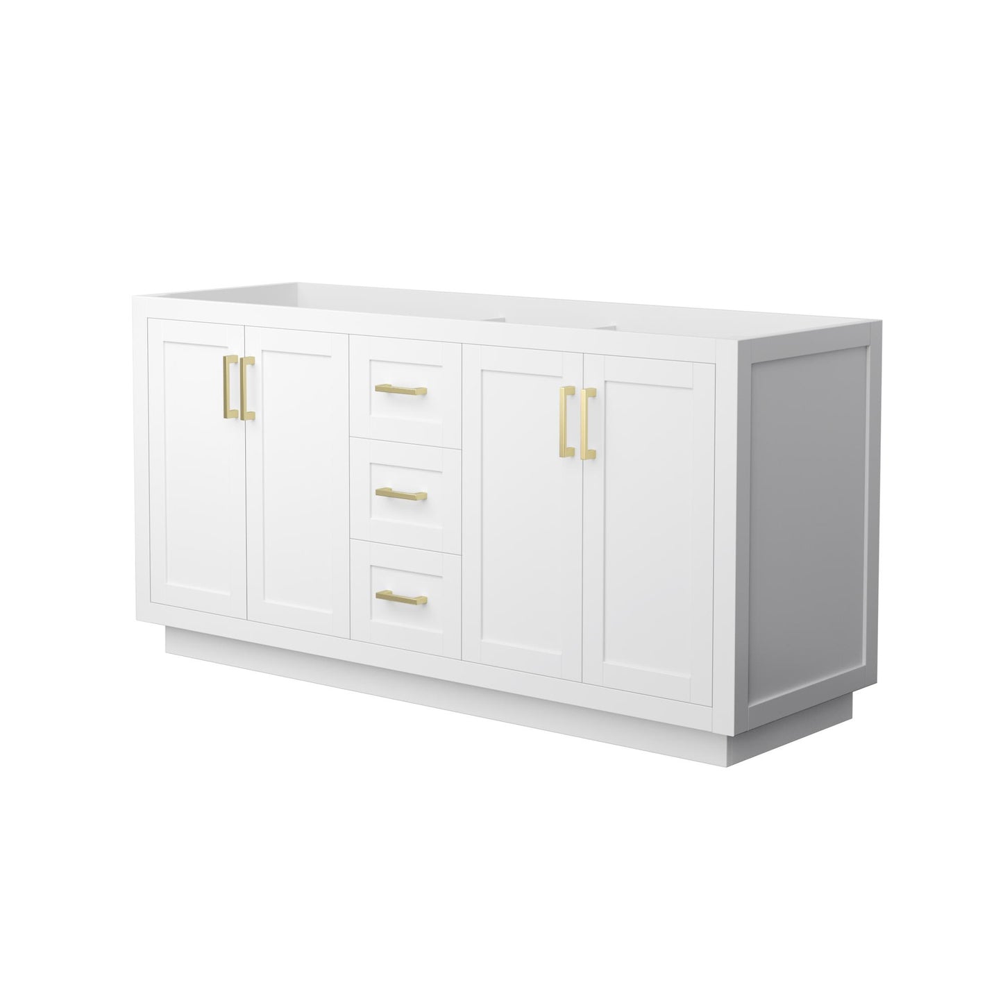 Miranda Double Bathroom Vanity - 65.25W x 33H x 21.75D