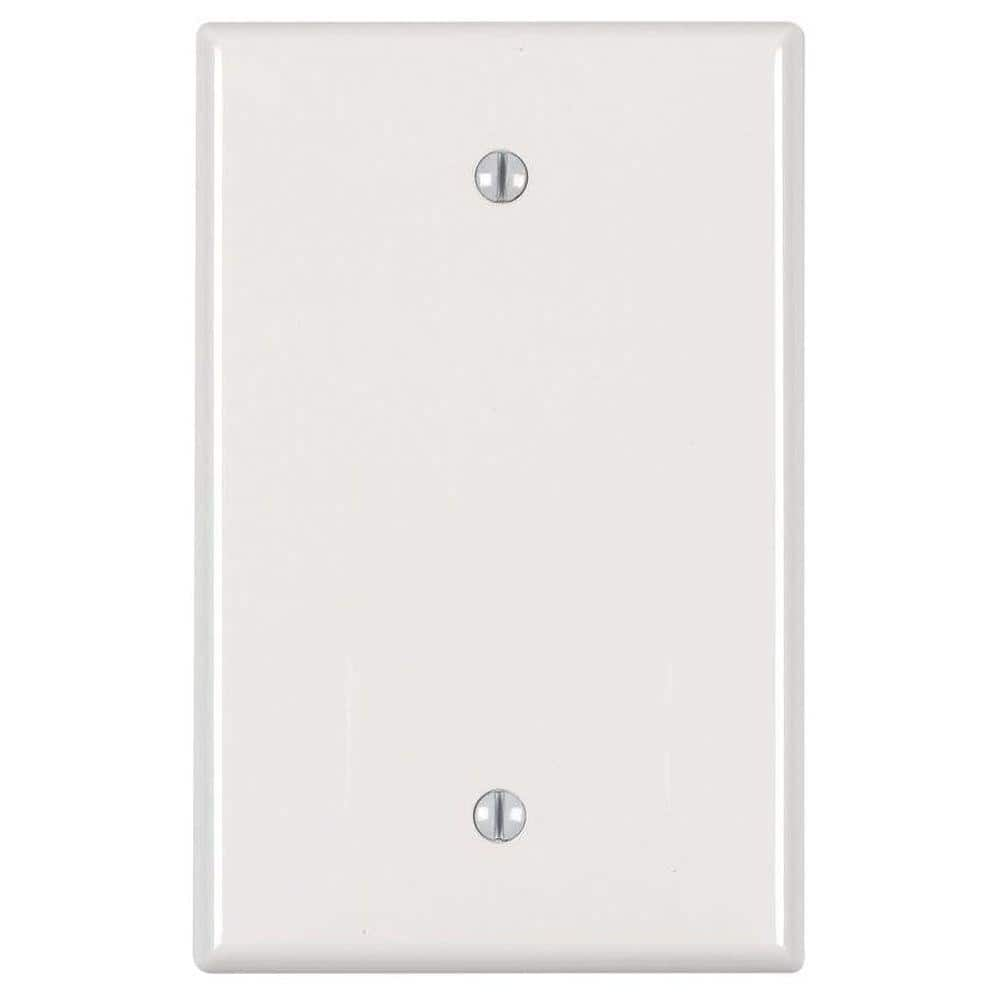 1-Gang Midway Blank Nylon Wall Plate, White