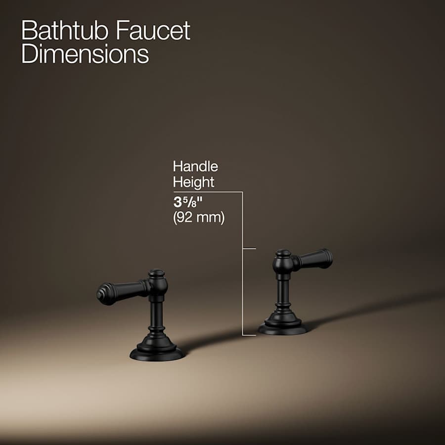 Artifacts Deck-Mount Bath Faucet Handle Trim with Lever Design