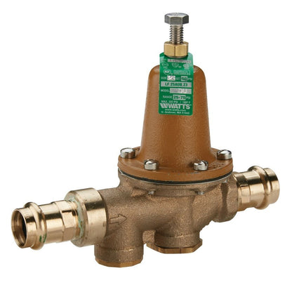 Pressure Reducing Valve, 1/2 in, Press, Bronze