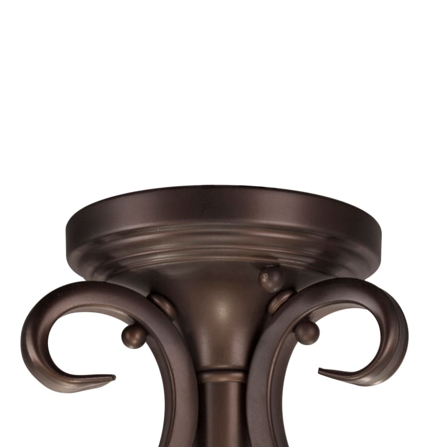 3 Light 16" Wide Semi-Flush Bowl Ceiling Fixture with White Glass Shade