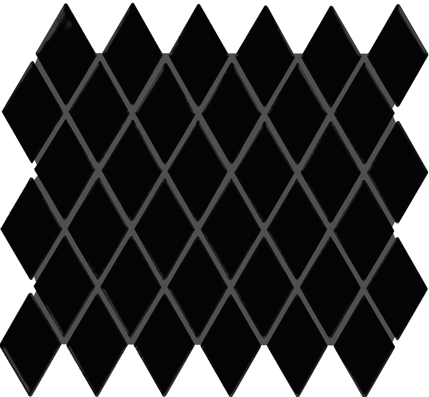 Color Story Mosaics Matte Black Straight Joint 2X2 Matte