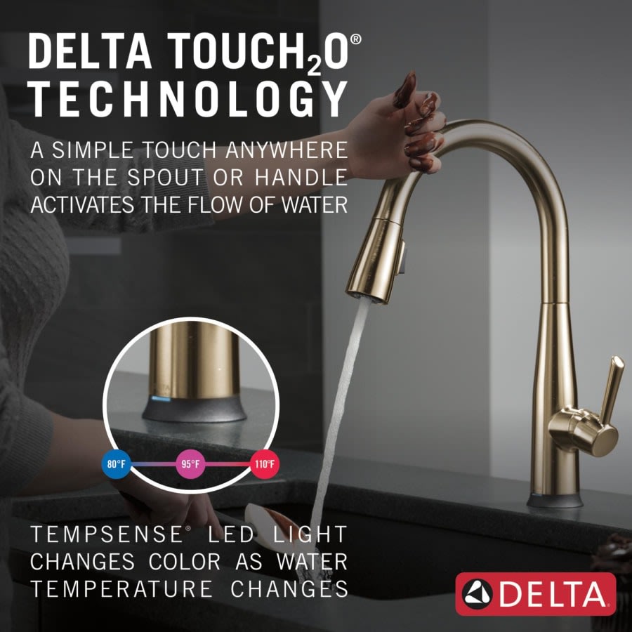 Essa VoiceIQ Voice Activated Pull Down Kitchen Faucet with On / Off Touch Activation and Magnetic Docking Spray Head