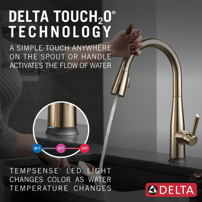 Essa VoiceIQ Voice Activated Pull Down Kitchen Faucet with On / Off Touch Activation and Magnetic Docking Spray Head