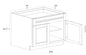 Base Cabinet - 36"W x 34- 1/2"H x 24"D