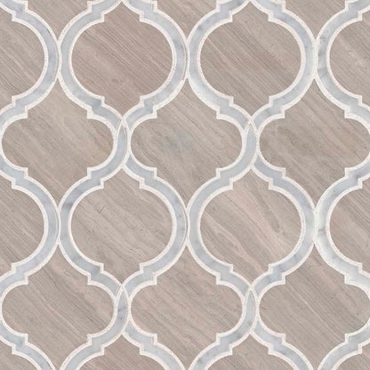 White Quarry Savona Arabesque Tile