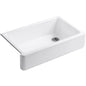Whitehaven 35-11/16" Self-Trimming Farmhouse Single Basin Enameled Cast Iron Kitchen Sink