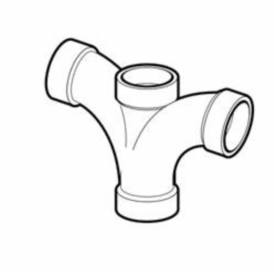 DWV Double Fixture Fitting, 3 in, Hub, ABS