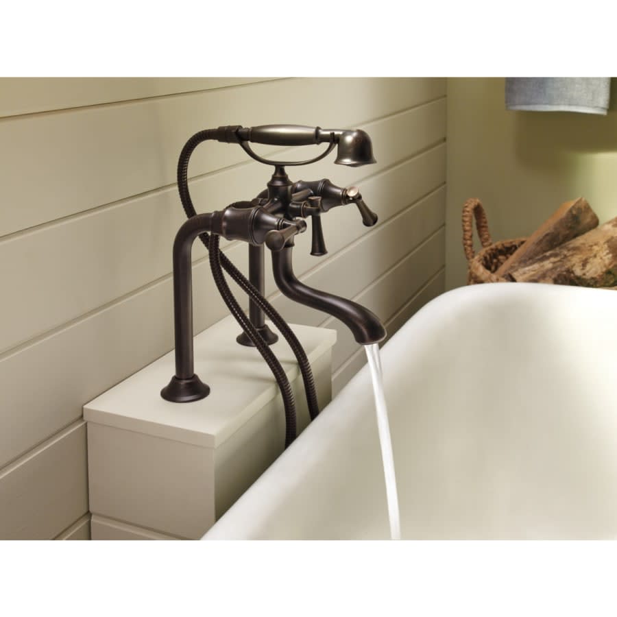 Wall, Deck or Floor Mount Two Handle Tub Filler Body Assembly  - Less Riser/Unions, Trim Kit and Handles