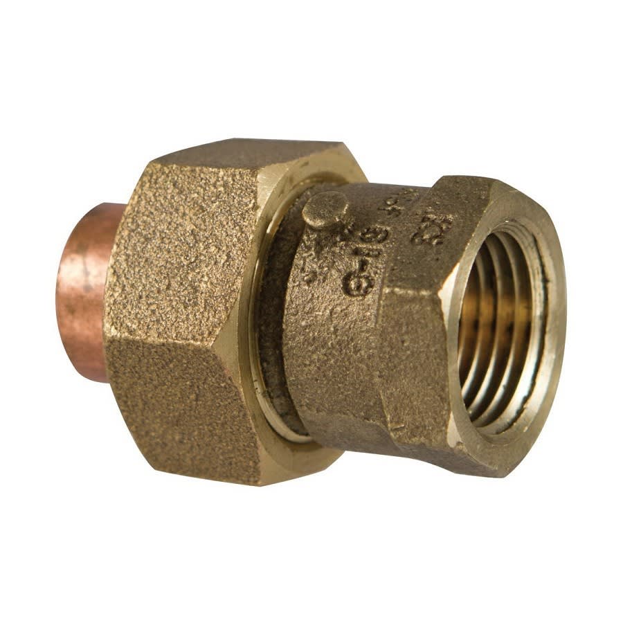 Union, 1/2 in, C x FNPT, Copper