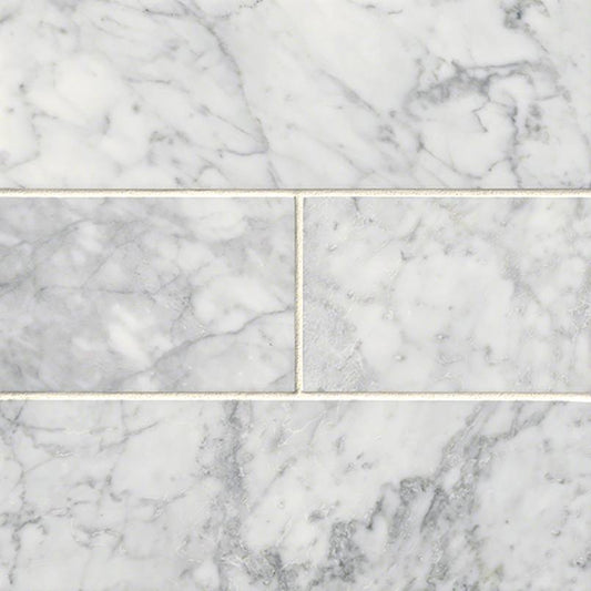 Carrara White Marble Subway Tile 4x12