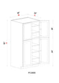 Pantry Cabinet - 36"W x 90"H x 24"D - - 4D