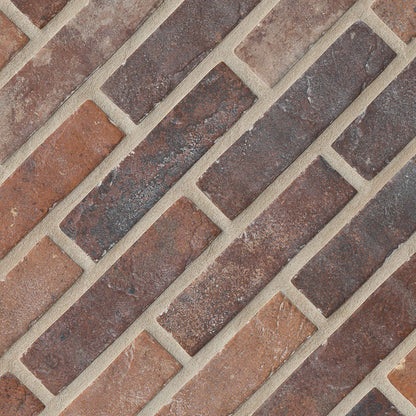 Brickstone Red Porcelain Tile 2X10