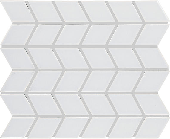 Color Wheel Retro Arctic White Arabesque 3X3 Glossy