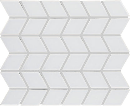 Color Wheel Retro Arctic White Arabesque 3X3 Glossy