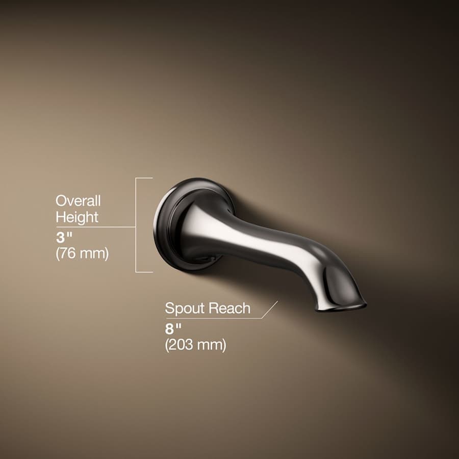 Artifacts Non Diverter Wall Mounted Tub Spout with Flare Design