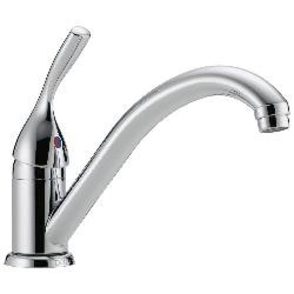 Classic Kitchen Faucet, Deck Mount, ADA, 1 Lever Handle, 1-Hole, Chrome