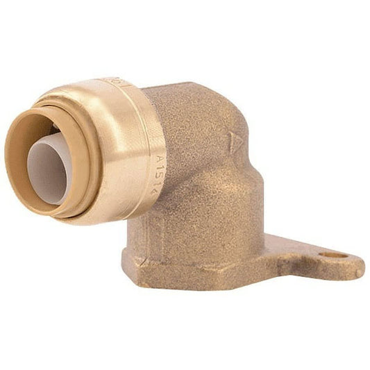 90 deg Elbow, 1/2 in, Push x FNPT, Brass