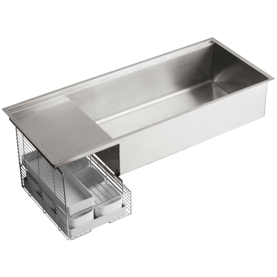 Stages 45" Single Basin Under-Mount 16-Gauge Stainless Steel Kitchen Sink with SilentShield