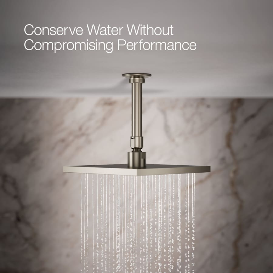 Contemporary Square 8" Single Function 2.5 GPM Rainhead with MasterClean Sprayface and Katalyst Air-Induction Technology