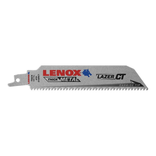 METALWOLF™ Carbide Tip Reciprocating Saw Blade, 6 in L, 8 tpi, 0.052 in THK