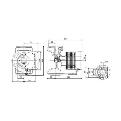 MAGNA3 Recirculation Pump, 1/3 hp, 120 VAC, 1 ph, Stainless Steel