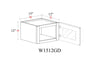 Wall Cabinet - 15"W x 12"H x 12"D Glass Door Only