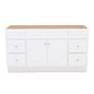 Hampton 60 in. W x 21 in. D x 33.5 in. H Bath Vanity Cabinet without Top in White