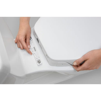 Purefresh Elongated Closed Front Toilet Seat with Purefresh Air Filtering, Night Light, and Quiet-Close Technology