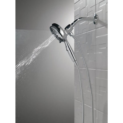 Universal Showering 1.75 GPM Multi Function Hand Shower Package with SureDock Integrated Shower Arm holder - Limited Lifetime Warranty