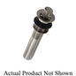 2-Piece Lift and Turn Lavoratory Drain With Overflow Holes, Brushed Nickel
