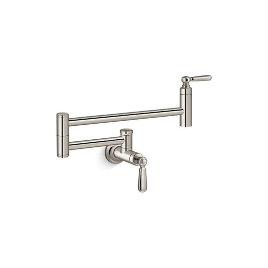 Edalyn™ by Studio McGee Pot Filler Faucet, Wall Mount, 1 Lever Handle, 1-Hole, Vibrant Polished Nickel