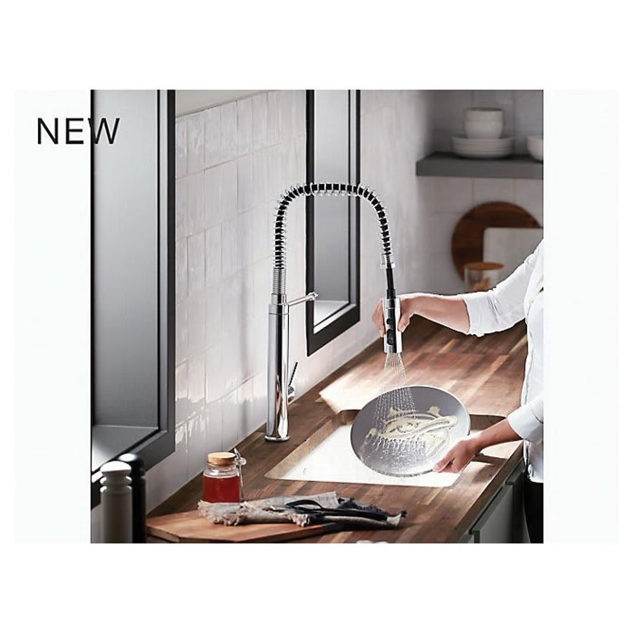 Purist® Kitchen Faucet, Deck Mount, ADA, 1 Lever Handle, 1-Hole, Polished Chrome