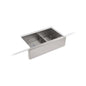 Strive™ Double Bowl Kitchen Sink, Under Mount, 35-1/2 x 35-1/2 in, 9 in Bowl Depth, 16 ga Satin Steel, Stainless