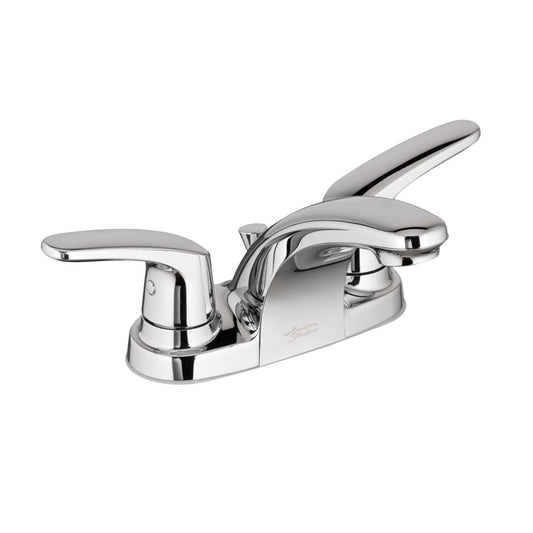 Colony Pro Centerset Double Handle Bathroom Faucet With Pop-Up Hole, Plug Button, and Rod