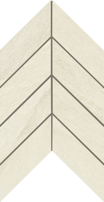 Montesano White Chevron 2X5 Matte