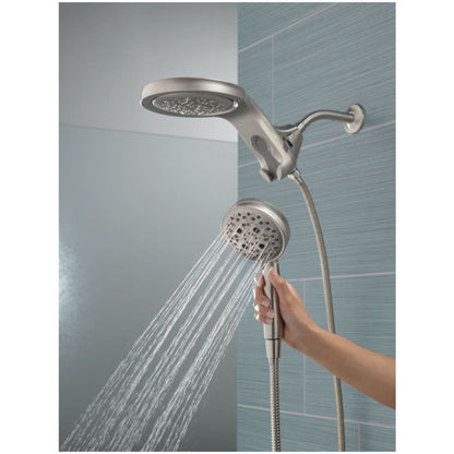 Universal Showering Round 2.5 GPM Multi Function 2-in1 In2ition Shower Head and Hand Shower with Touch Clean, H2Okinetic and MagnaTite Technology