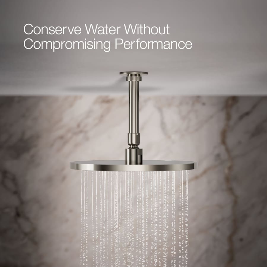 Contemporary Round 10" Single Function 1.75 GPM Rainhead with MasterClean Sprayface and Katalyst Air-Induction Technology