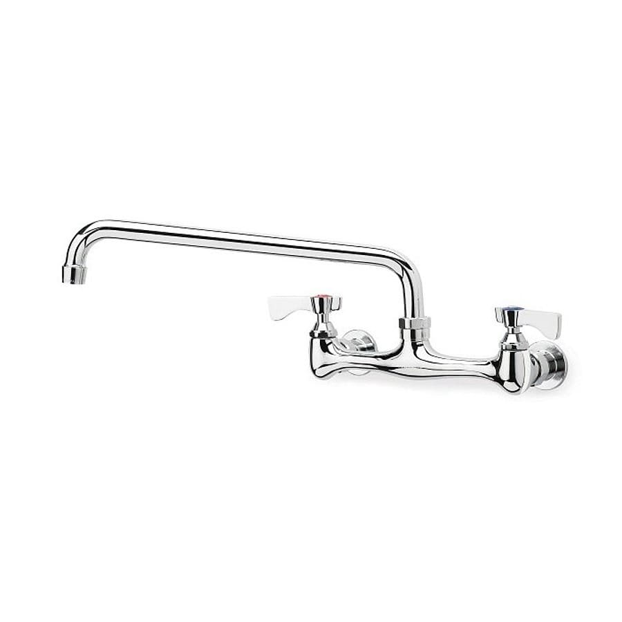 Kitchen Faucet, Wall Mount, 2 Lever Handle, 2-Hole, Polished Chrome