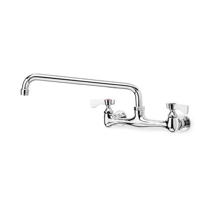 Kitchen Faucet, Wall Mount, 2 Lever Handle, 2-Hole, Polished Chrome