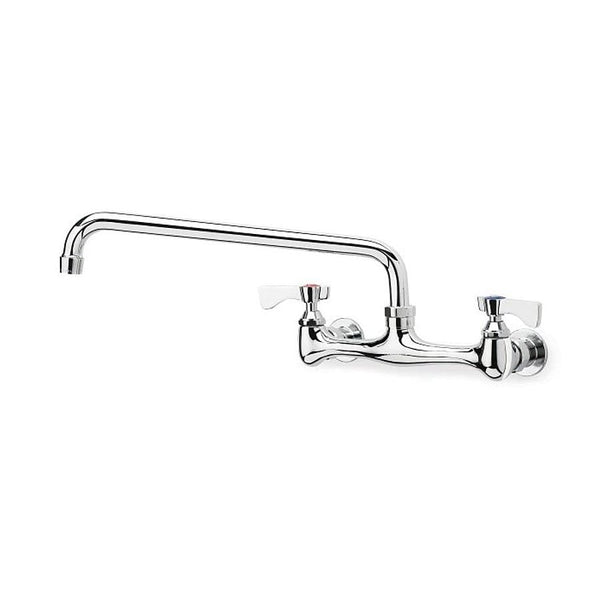 Kitchen Faucet, Wall Mount, 2 Lever Handle, 2-Hole, Polished Chrome