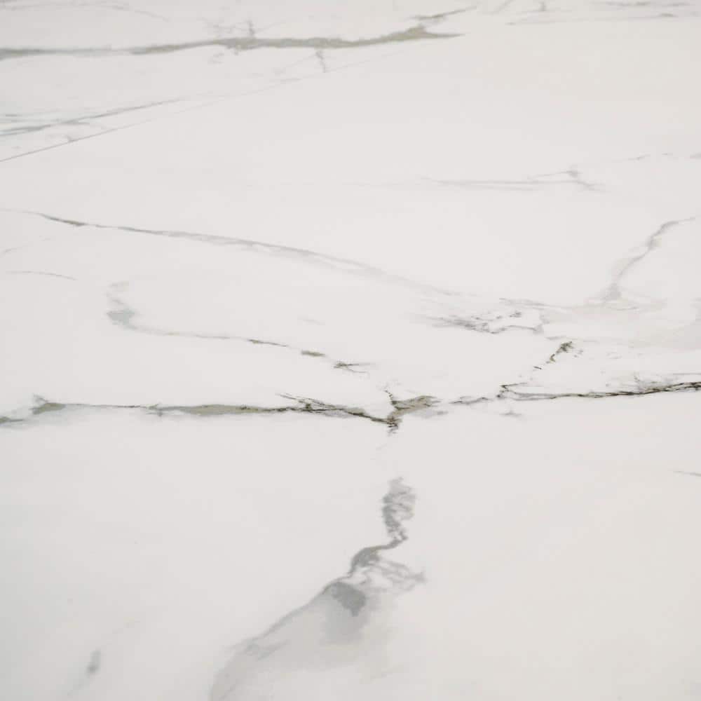 Carrara 12 in. x 24 in. Polished Porcelain Stone Look Floor and Wall Tile (16 sq. ft./Case)