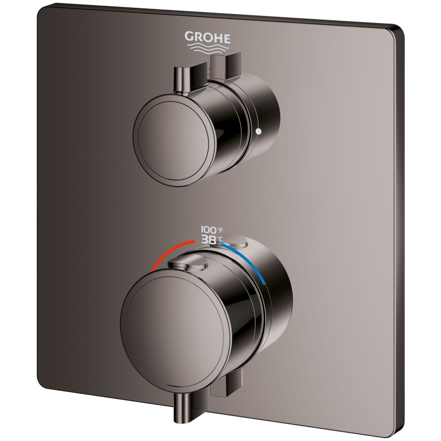 Grohtherm Thermostatic Valve Trim Only with Dual Lever Handles and Volume Control - Less Rough In